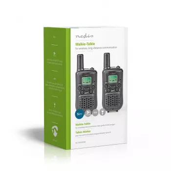 Nedis Walkie Talkie conjunto WLTK0500BK 5 km de alcance 8 canais PMR446