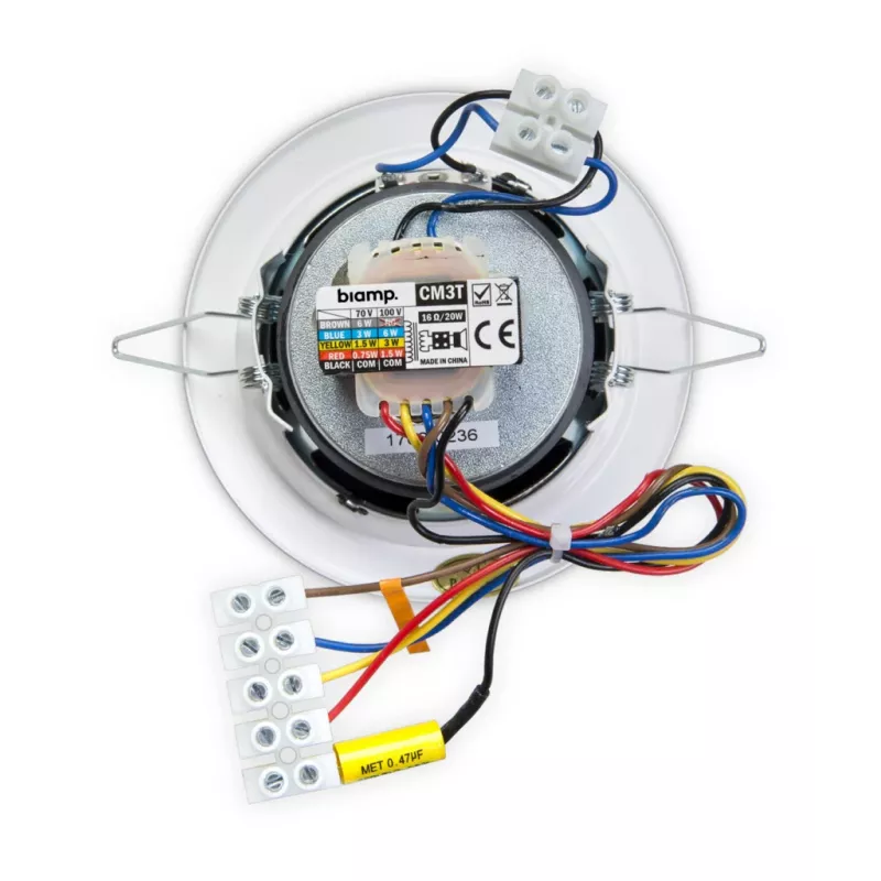 Biamp CM3T altifalante de teto de 2 vias - branco (RAL 9010)
