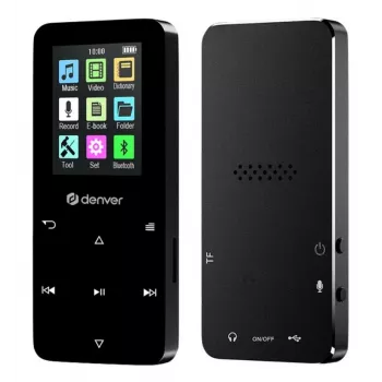 Denver MP-1830B Black leitor MP4 com Bluetooth, ecrã de 1,8 polegadas, 4GB, preto