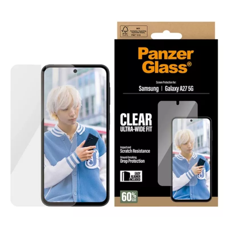 PanzerGlass Ultra-Wide Fit EasyAligner Película de proteção de ecrã para Samsung Galaxy A27 5G