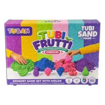 TUBAN Areia Sensorial - Conjunto Tubi Frutti 1 kg multicolor com aroma a frutos