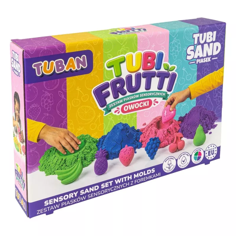 TUBAN Areia Sensorial - Conjunto Tubi Frutti 1 kg multicolor com aroma a frutos