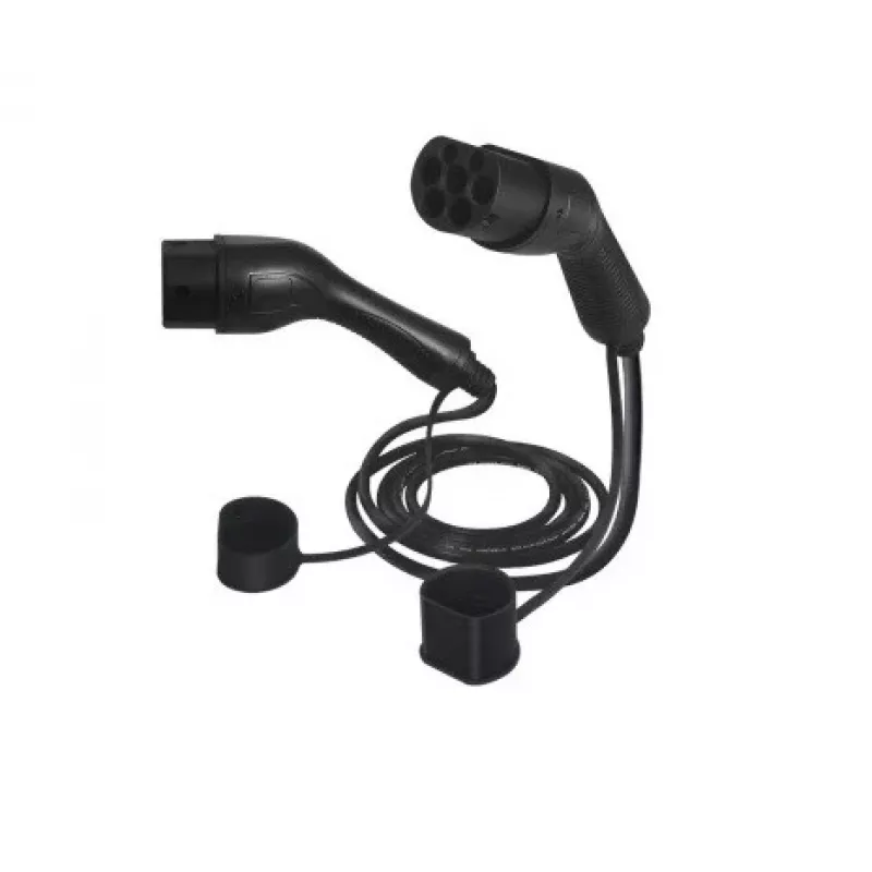 DEFENZO Lineo AC22 cabo de carregamento EV Type 2 7m 22kW 32A trifásico preto