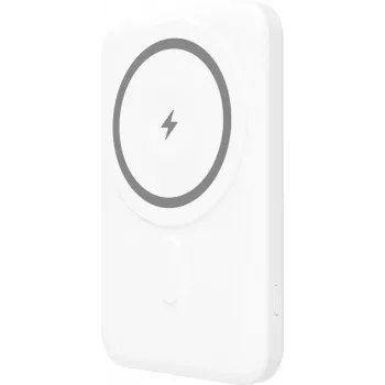 Power bank YENKEE 501 WH SILIC 5000mAh MagSafe PD 20W branco