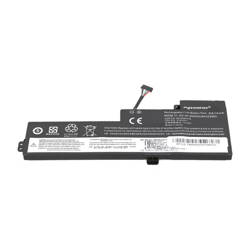 MITSU Bateria 01AV419 para Lenovo ThinkPad T470 T480 A475 A485 - 2000 mAh (23 Wh)