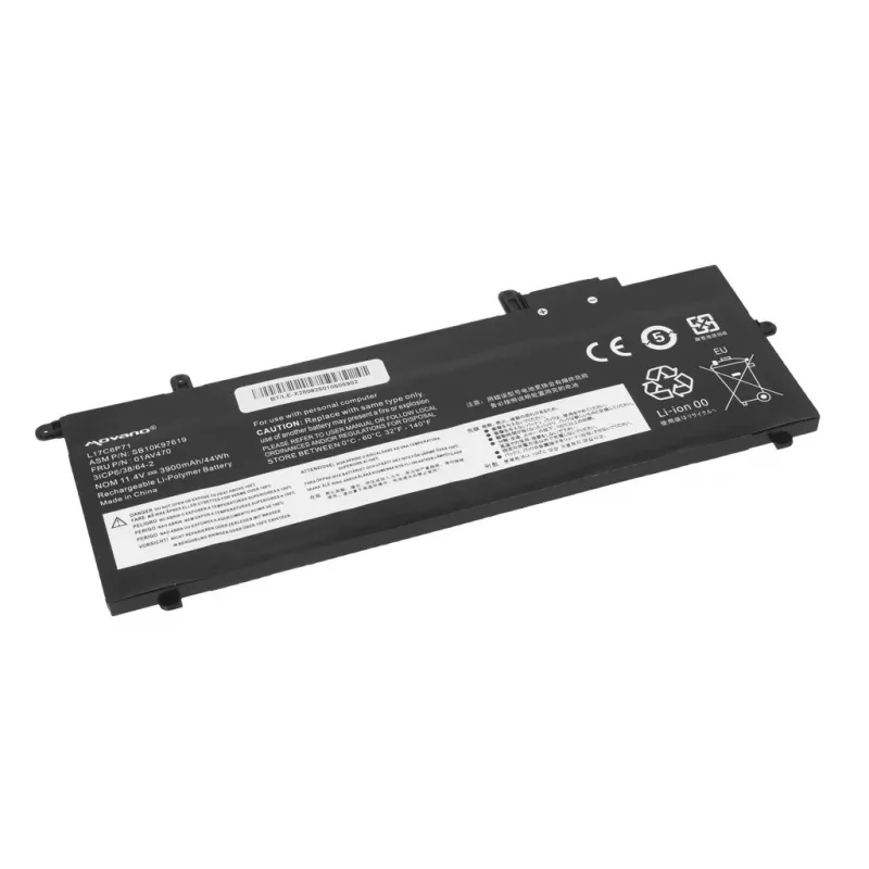 Bateria MITSU L17C6P71 para Lenovo ThinkPad X280 A285 - 3900 mAh (44 Wh)