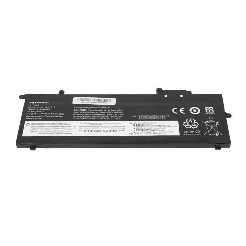 Bateria MITSU L17C6P71 para Lenovo ThinkPad X280 A285 - 3900 mAh (44 Wh)