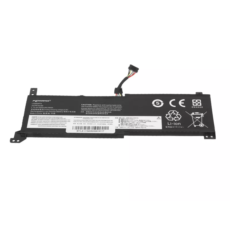 Bateria MOVANO L20M2PF0 L20C2PF0 L20L2PF0 para Lenovo V14 V15 V17 G2-ALC G2-ITL - 4650 mAh (36 Wh)