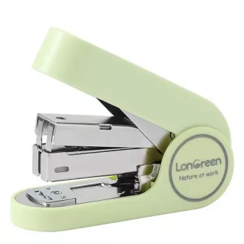 Agrafador Deli LonGreen EM416 verde para até 25 folhas