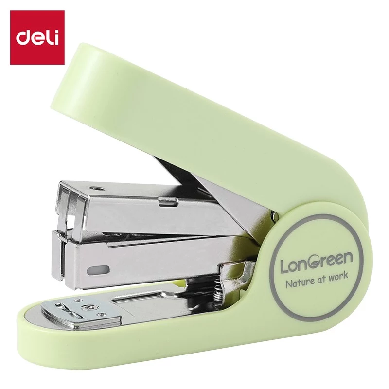 Agrafador Deli LonGreen EM416 verde para até 25 folhas
