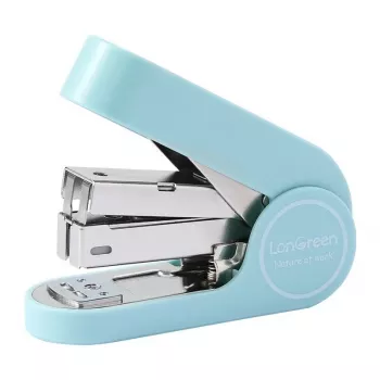 Agrafador Deli LonGreen EM416 azul para até 25 folhas