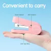 Agrafador Deli LonGreen EM416 rosa para até 25 folhas