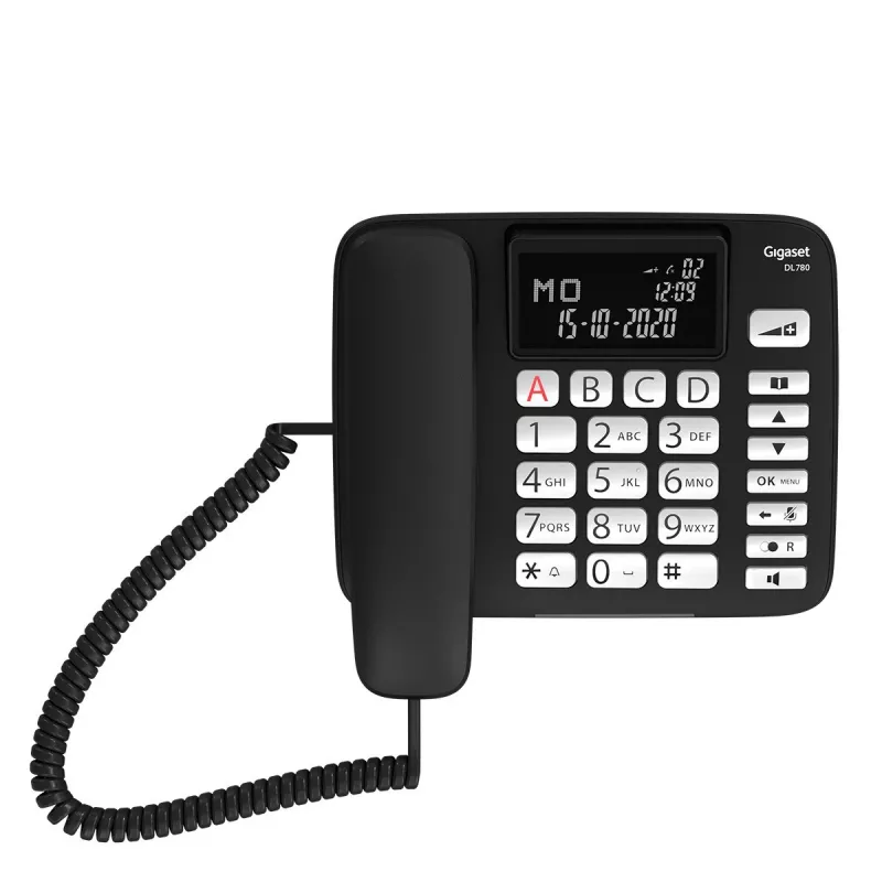 Gigaset DL780 Plus telefone com fios com atendedor de chamadas, preto