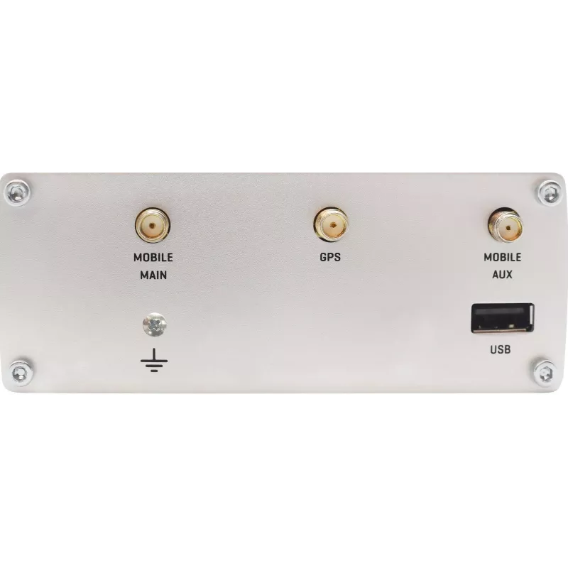 Teltonika RUTX09 router celular industrial 4G LTE-A Cat 6 com switch Gigabit de 4 portas, Dual SIM, GNSS