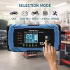 Carregador inteligente com microprocessador Qoltec 12V 15A | Retificador com função de reparação | AGM GEL LiFePO4 | Carregamento em 9 etapas