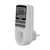 SAVIO AE-03 temporizador digital com visor LCD, 10 programas, 16A, ficha Schuko, branco