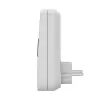 SAVIO AE-03 temporizador digital com visor LCD, 10 programas, 16A, ficha Schuko, branco
