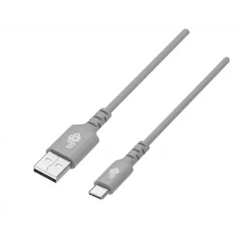 Cabo TB USB-C 1m cinzento - USB 2.0 carregamento e sincronização nylon entrançado