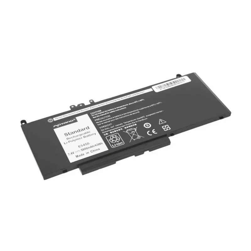 Bateria MOVANO G5M10 WYJC2 8V5GX para Dell E5450 E5550 7,4V - 5800 mAh (43 Wh)