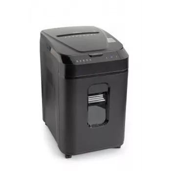 WALLNER Destruidora de documentos AF160 C4 Cross-Cut, 160 folhas de alimentação automática, nível de segurança P-4, depósito de 30 L
