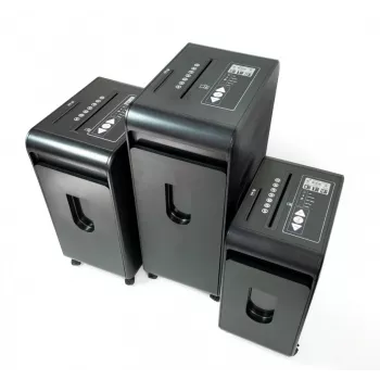 Destruidora de papel WALLNER MR 2212 C4 de corte em partículas, 12 folhas, 20L, preta
