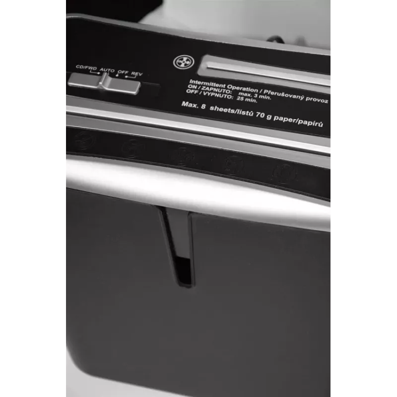 Destruidora de papel WALLNER XD805 CD de corte cruzado, 8 folhas, 15L, preta