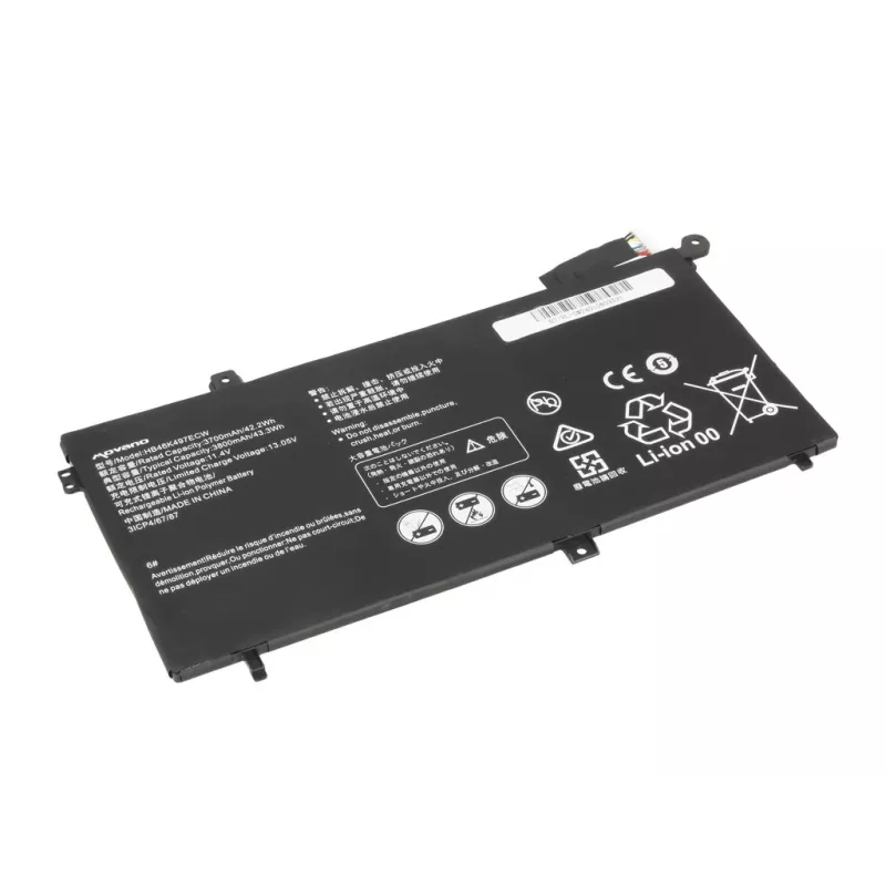 Bateria MOVANO para Huawei Matebook D Série HB46K497ECW - 3700 mAh (42,2 Wh)