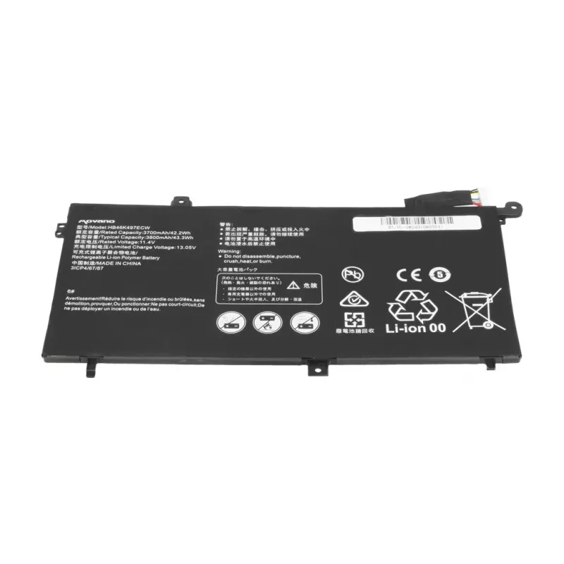 Bateria MOVANO para Huawei Matebook D Série HB46K497ECW - 3700 mAh (42,2 Wh)