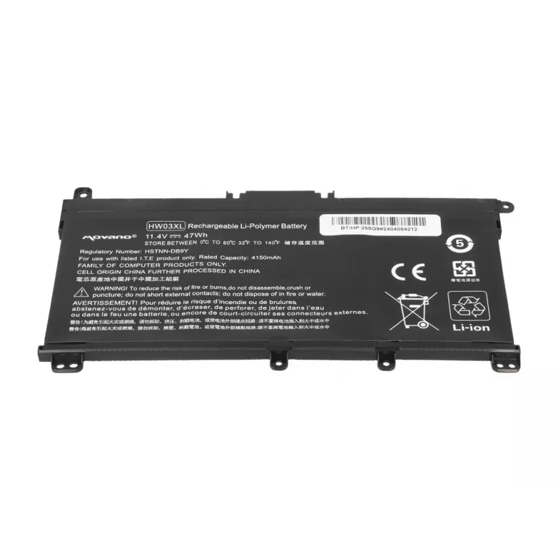 Bateria MOVANO HW03XL para HP Pavilion 15-EG, 15-EH, 17-CN, 17-CP Série - 4150 mAh (47 Wh)