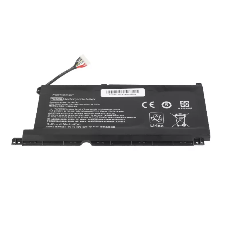 Bateria MOVANO PG03XL para HP 15-DH 15-EC 15-DK 16-A - 4150 mAh (47 Wh)