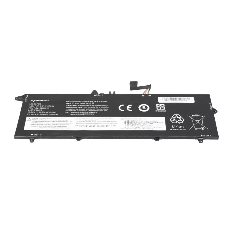 Bateria MOVANO L18C3PD2 para Lenovo ThinkPad T490s T495s T14s - 4650 mAh (54 Wh)