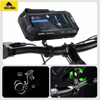 WILDMAN FK2 Bolsa de quadro de bicicleta com suporte para smartphone, Preto