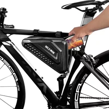 WILDMAN ES19 Bolsa de tubo superior de bicicleta 1L Preta