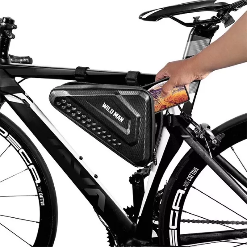 WILDMAN ES19 Bolsa de tubo superior de bicicleta 1L Preta