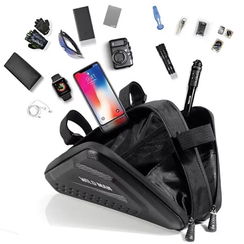 WILDMAN ES19 Bolsa de tubo superior de bicicleta 1L Preta