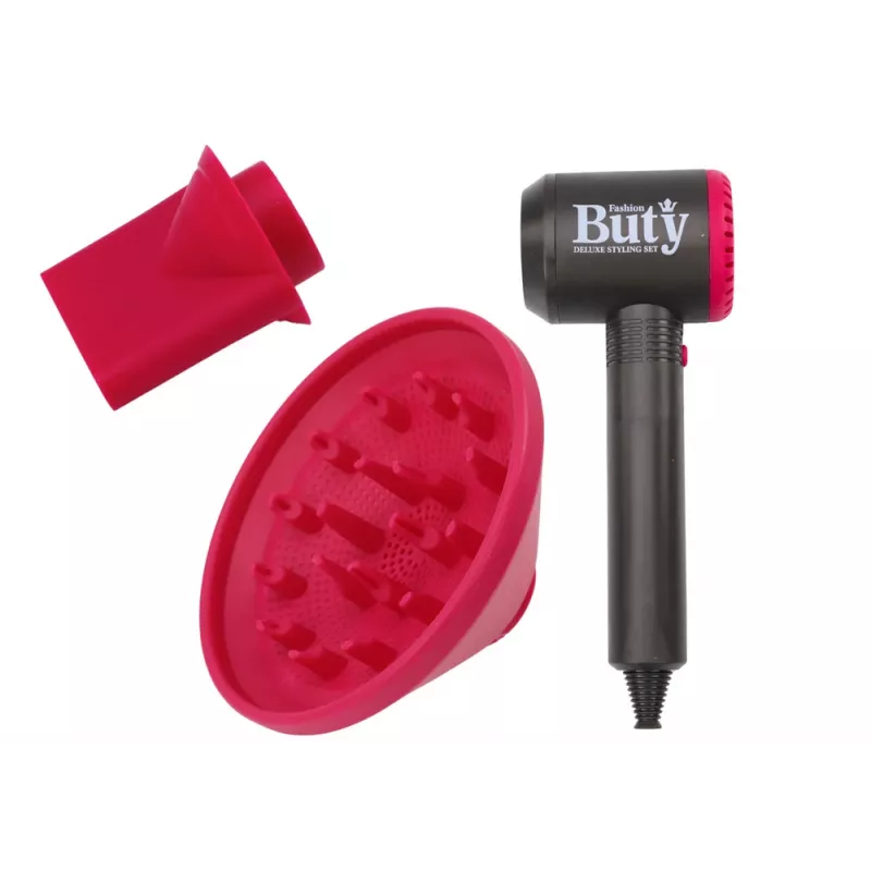 LEAN TOYS Secador de Cabelo de Brinquedo com Difusor para Secar e Modelar para Crianças
