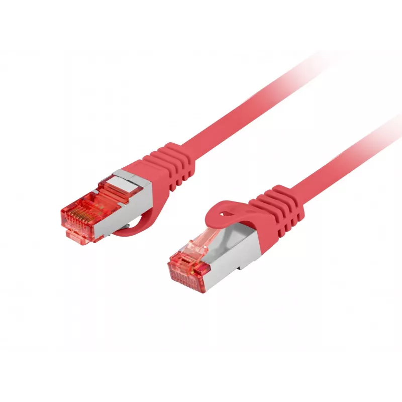 Cabo Patch LANBERG Cat.6 S/FTP LSZH 20m vermelho Fluke Passed