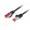 Cabo Patch LANBERG Cat.6 S/FTP LSZH 20m preto Fluke Passed