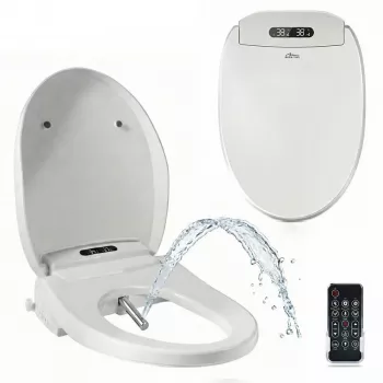 MEDIA-TECH Smart Toilet Seat MT5705 Bidé eletrónico com assento aquecido, lavagem com água quente, secador, neutralizador de odores, luz noturna, comando