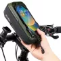 Bolsa de quadro para bicicleta WILDMAN GX330 com suporte para telemóvel, verde