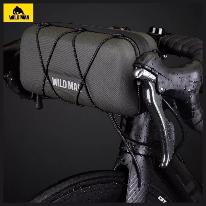 Bolsa de guiador para bicicleta WILDMAN GD8 verde