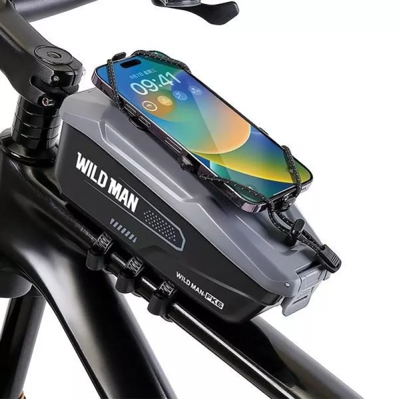 Bolsa de quadro para bicicleta WILDMAN FK6 cinzento-preto