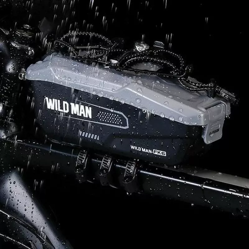 Bolsa de quadro para bicicleta WILDMAN FK6 cinzento-preto