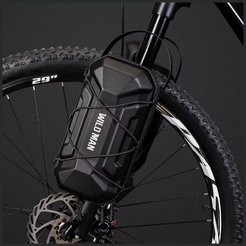 Bolsa de guiador para trotinete elétrica WILDMAN GD6XPlus, bolsa de bagageiro de quadro, preta