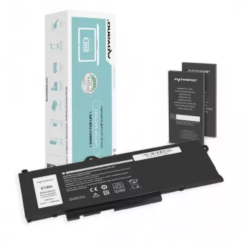 MOVANO bateria GRT01 para Dell Latitude 5421 5521 5531 Precision 3470 3561 3571 3581 - 3950 mAh (61 Wh)