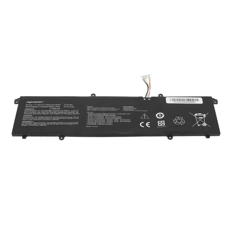 MOVANO bateria C31N1905 para ASUS VivoBook S14 M433 S433 S433FL S15 S533 S533EQ - 3400 mAh (39 Wh)