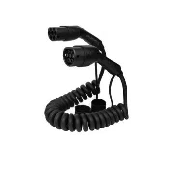 DEFENZO Spiro AC7 Cabo de carregamento EV Type 2 7m 32A trifásico 22kW preto