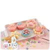 LEAN TOYS Conjunto Criativo de Plástico para Fazer Sobremesas Decorativas Squishy e Flores DIY