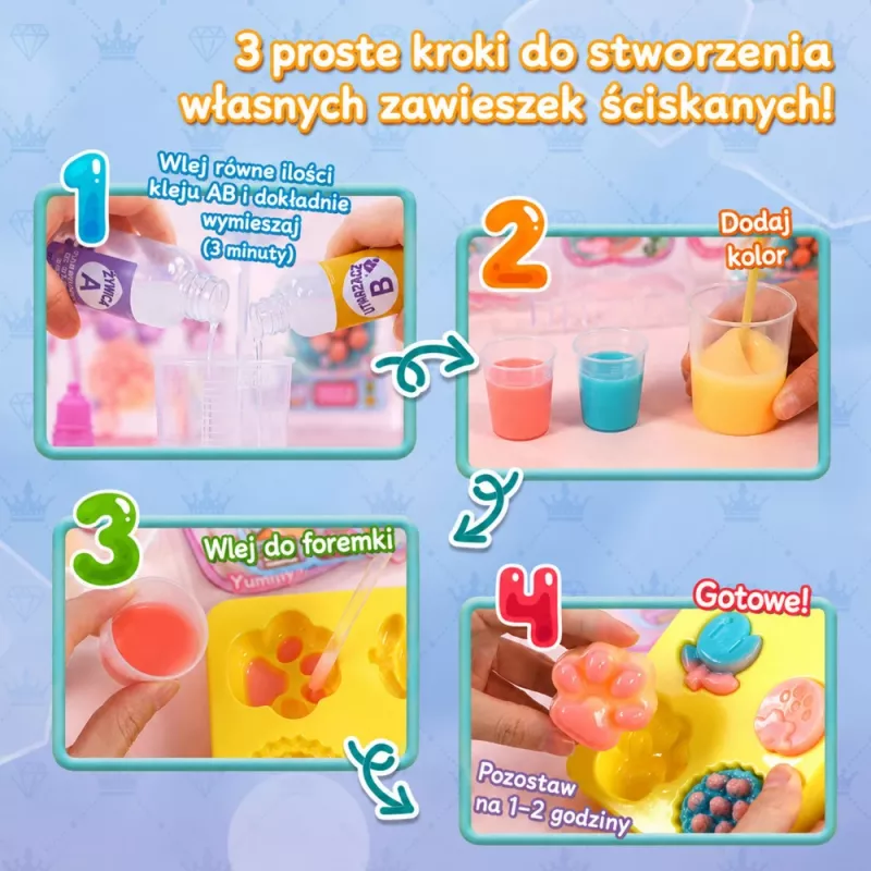 LEAN TOYS Conjunto Criativo de Plástico para Fazer Sobremesas Decorativas Squishy e Flores DIY