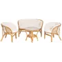 4Living Bahama conjunto de lounge exterior 4 peças cinzento claro